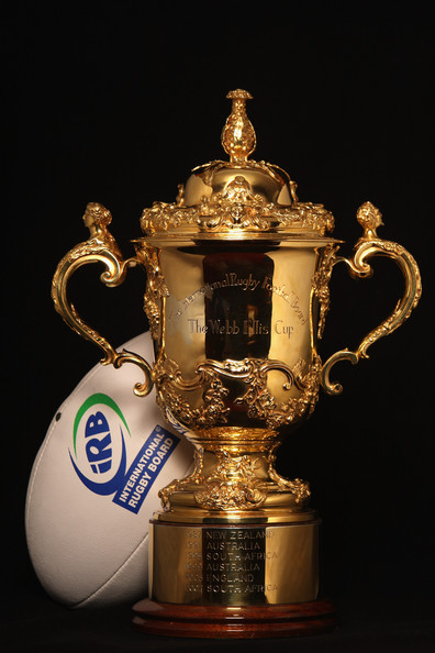 Troféu da Copa do Mundo de rugby visita a ESPN, que transmitirá o