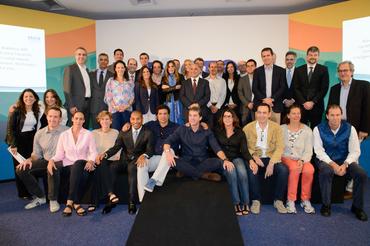 Ministro dos Esportes (ao centro), empresários e membros da Atletas pelo Brasil