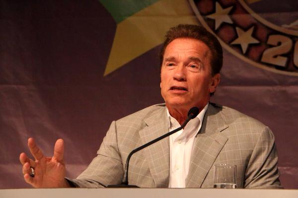 Arnold Schwarzenegger na coletiva do Arnold Classic Brasil 2016