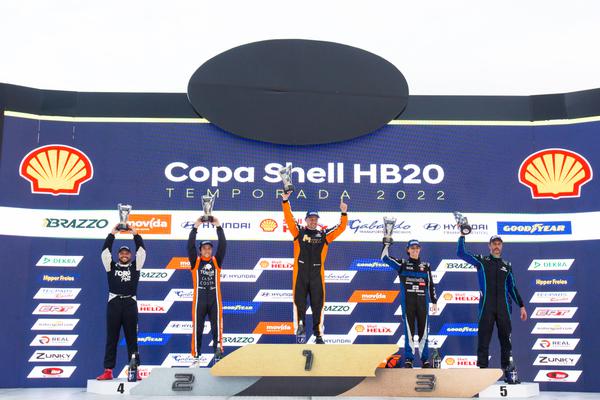 Pódio da classe Super (Rafael Gagliano/Copa Shell HB20)