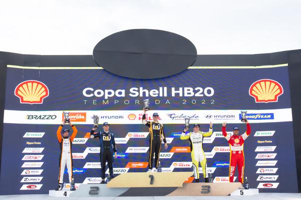 Pódio da classe Pro (Rafael Gagliano/Copa Shell HB20)