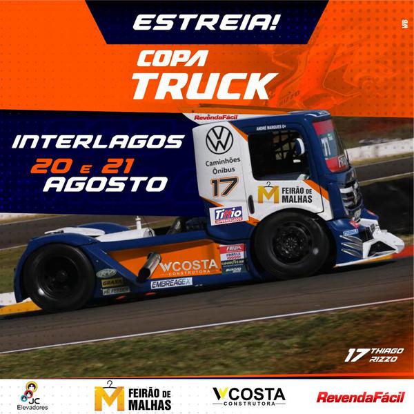 A estreia de Thiago Rizzo na Copa Truck será nos dias 19 a 21 de agosto (Divulgação)